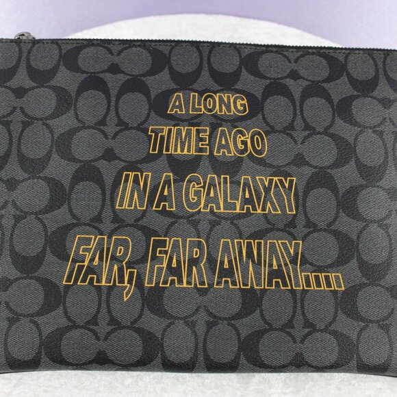 Coach x Star Wars Pouch Black Signature Canvas Clutch – Limited Edition - Picture 1 of 9